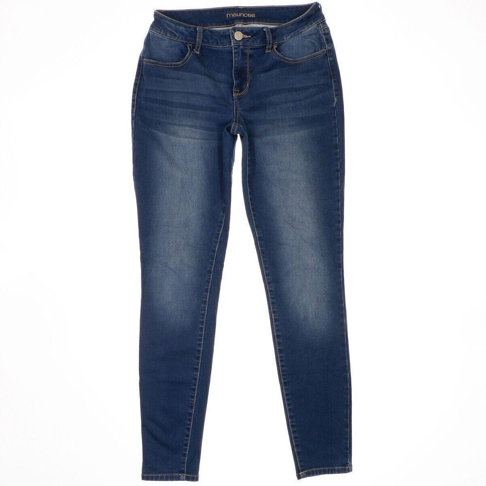 Maurices Jeans Womens Size M-L Blue Skinny Joga Denim Stretch Measures 28 x 30